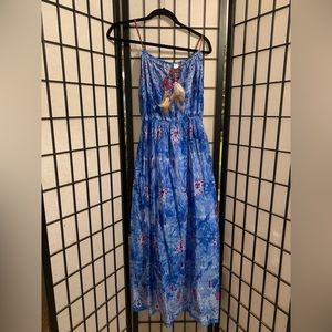 NWT Blue Printed Maxi Dress Size XL